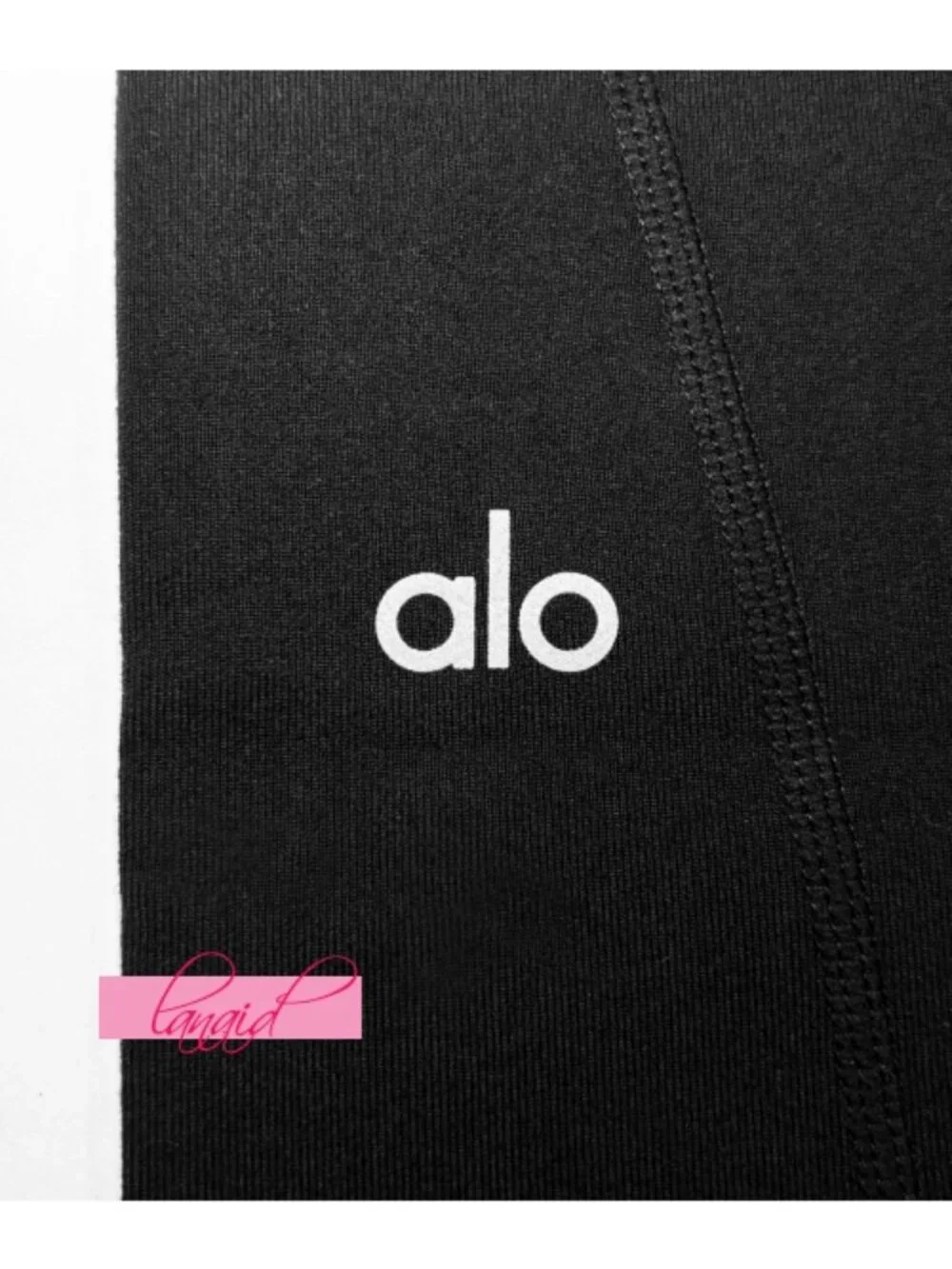 Alo Airbrush High-Waist 7/8 Better Together Leggings Black White Sporty Hi-Rise